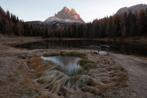Poster Italy Lago Antorno Autumn