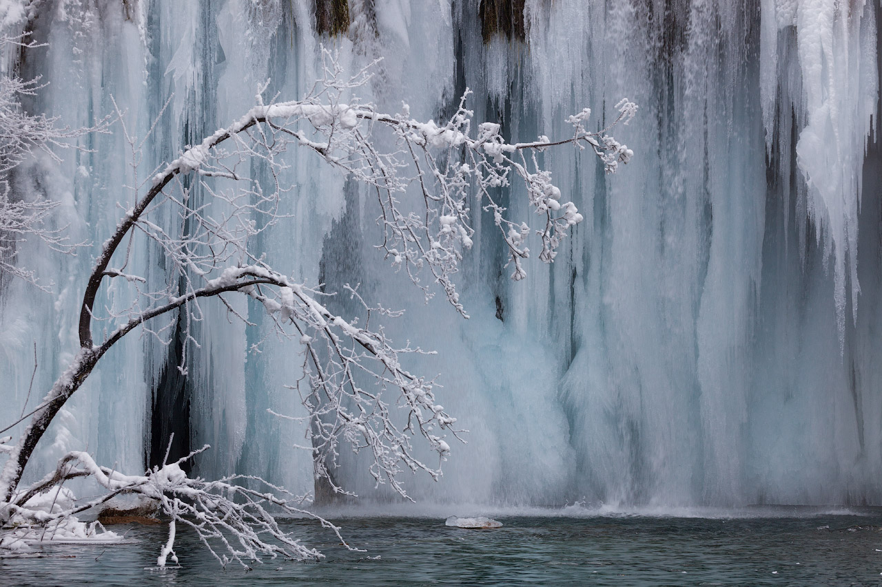 Poster Croatia Plitvice Lakes Winter 2 - TEESHKA