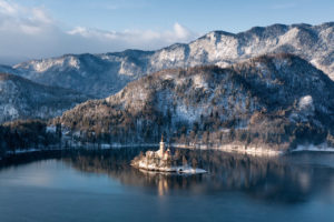 Poster Slovenia Bled Winter